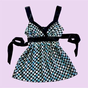 Iz Byer y2k Polka Dots babydoll top